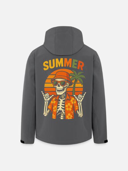 Sun Tiki Skeleton Summer - Men’s Recycled Softshell Jacket by Stanley/Stella - black