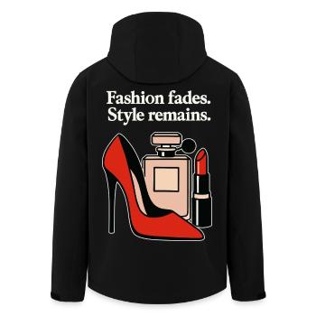 La mode s’estompe. Le style demeure. - Talon haut élégant - Veste softshell homme en polyester recyclé Stanley/Stella - noir - Dos - AI Model Male 185 light (185cm)