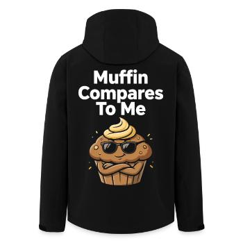 Muffin Compares To Me Funny Muffin - Men’s Recycled Softshell Jacket by Stanley/Stella - black - Back - AI Model Male 185 light (185cm)