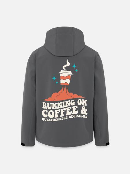 Café pour des décisions discutables - Veste softshell homme en polyester recyclé Stanley/Stella - noir