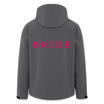 Bride - Men’s Recycled Softshell Jacket by Stanley/Stella - black - Back - AI Model Male 185 light (185cm)