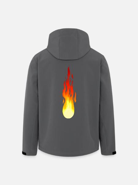 Comet Flame Fire Inferno Flame Fiery - Men’s Recycled Softshell Jacket by Stanley/Stella - black