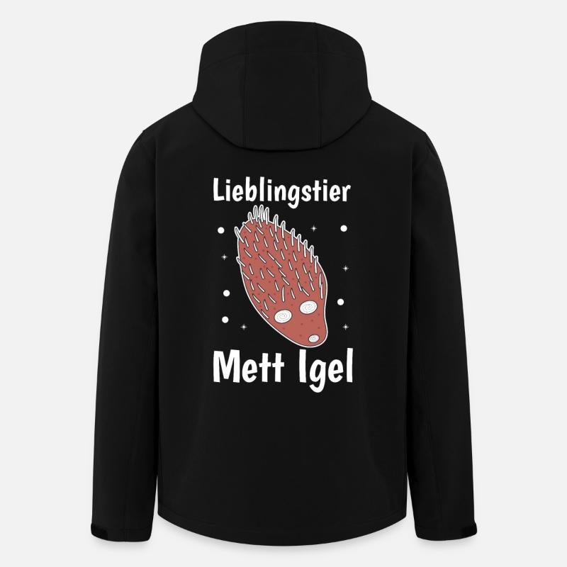 Lieblingstier Mettigel Fleischesser Fleischfresser - Recycelte Männer Softshell-Jacke von Stanley/Stella - Schwarz