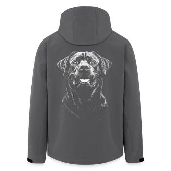 Rottweiler Portrait Chien Chien Sport Chien - Veste softshell homme en polyester recyclé Stanley/Stella - noir - Dos - AI Model Male 185 light (185cm)