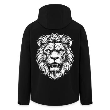 Lion Portrait Wildlife Africa Animals - Men’s Recycled Softshell Jacket by Stanley/Stella - black - Back - AI Model Male 185 light (185cm)