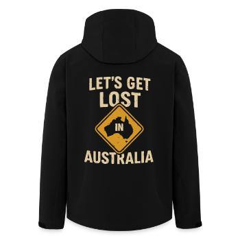 Lass uns in Australien verloren gehen - Recycelte Männer Softshell-Jacke von Stanley/Stella - Schwarz - Hinten - AI Model Male 185 light (185cm)