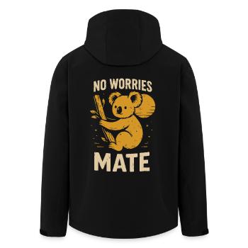 No stress, buddy - Men’s Recycled Softshell Jacket by Stanley/Stella - black - Back - AI Model Male 185 light (185cm)