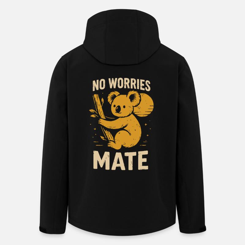 Pas de stress, mon pote - Veste softshell homme en polyester recyclé Stanley/Stella - noir