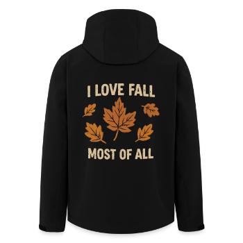 J’aime le plus l’automne - Veste softshell homme en polyester recyclé Stanley/Stella - noir - Dos - AI Model Male 185 light (185cm)