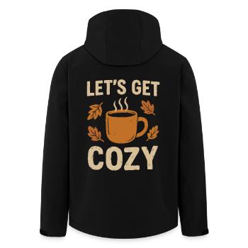 Let's make it cozy - Men’s Recycled Softshell Jacket by Stanley/Stella - black - Back - AI Model Male 185 light (185cm)