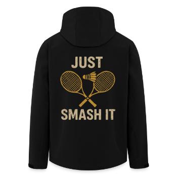 Just smash! - Men’s Recycled Softshell Jacket by Stanley/Stella - black - Back - AI Model Male 185 light (185cm)