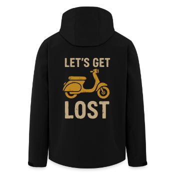 Lass uns verloren gehen - Recycelte Männer Softshell-Jacke von Stanley/Stella - Schwarz - Hinten - AI Model Male 185 light (185cm)