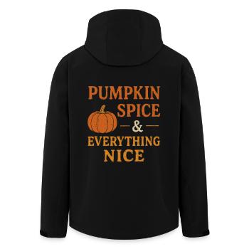 Citrouille épicée et tout ce qui est beau - Veste softshell homme en polyester recyclé Stanley/Stella - noir - Dos - AI Model Male 185 light (185cm)