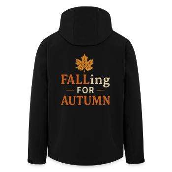 In love with autumn - Men’s Recycled Softshell Jacket by Stanley/Stella - black - Back - AI Model Male 185 light (185cm)