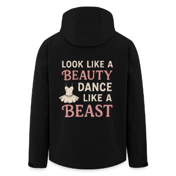 Ayez l’air d’une Belle, dansez comme une Bête - Veste softshell homme en polyester recyclé Stanley/Stella - noir - Dos - AI Model Male 185 light (185cm)