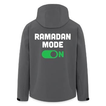 Ramadan-Modus an - Recycelte Männer Softshell-Jacke von Stanley/Stella - Schwarz - Hinten - AI Model Male 185 light (185cm)