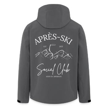 APRÈS SKI Social Club - Keep on Aperolin - Men’s Recycled Softshell Jacket by Stanley/Stella - black - Back - AI Model Male 185 light (185cm)