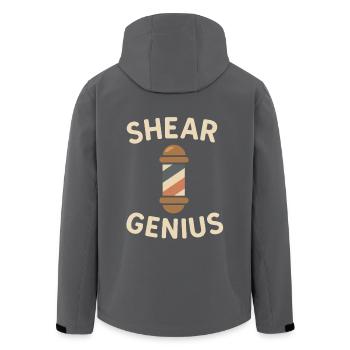 Shear Genius Coiffeur Disant Citation de Coupe de Cheveux - Veste softshell homme en polyester recyclé Stanley/Stella - charbon - Dos - AI Model Male 185 light (185cm)