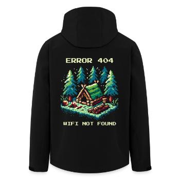 Erreur 404 WiFi non trouvé Bushcraft Gaming - Veste softshell homme en polyester recyclé Stanley/Stella - noir - Dos - AI Model Male 185 light (185cm)