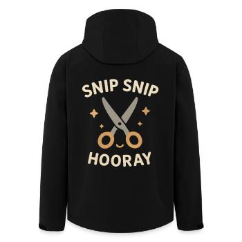 Snip Snip Hourra coiffeur disant coupe de cheveux Citation - Veste softshell homme en polyester recyclé Stanley/Stella - noir - Dos - AI Model Male 185 light (185cm)