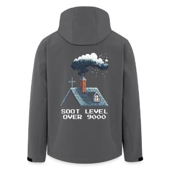 Ramoneur Sot Niveau Rétro Pixel Art Jeux - Veste softshell homme en polyester recyclé Stanley/Stella - charbon - Dos - AI Model Male 185 light (185cm)