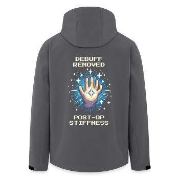 Occupational Therapy Healing Mobility Retro Pixel Art - Men’s Recycled Softshell Jacket by Stanley/Stella - anthracite - Back - AI Model Male 185 light (185cm)
