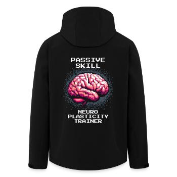 Ergotherapie Neuroplastizität Trainer Retro Pixel - Recycelte Männer Softshell-Jacke von Stanley/Stella - Schwarz - Hinten - AI Model Male 185 light (185cm)