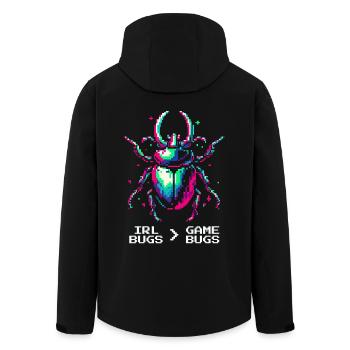 Insectes Nature Amour Rétro Pixel Art Jeux - Veste softshell homme en polyester recyclé Stanley/Stella - noir - Dos - AI Model Male 185 light (185cm)