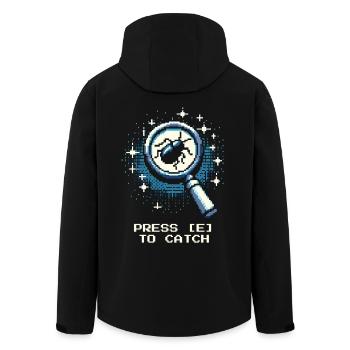 Catch Action Button Gaming Retro Pixel Entomology - Men’s Recycled Softshell Jacket by Stanley/Stella - black - Back - AI Model Male 185 light (185cm)