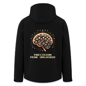 L’avantage Précision débloque le point de compétence Mécanique de précision - Veste softshell homme en polyester recyclé Stanley/Stella - noir - Dos - AI Model Male 185 light (185cm)