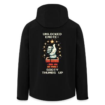 Schornsteinfeger Emote Daumen Hoch Retro Pixel Art - Recycelte Männer Softshell-Jacke von Stanley/Stella - Schwarz - Hinten - AI Model Male 185 light (185cm)