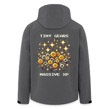 Tiny Gears XP Conduire Mécanique de précision Nerd Pixel - Veste softshell homme en polyester recyclé Stanley/Stella - charbon - Dos - AI Model Male 185 light (185cm)