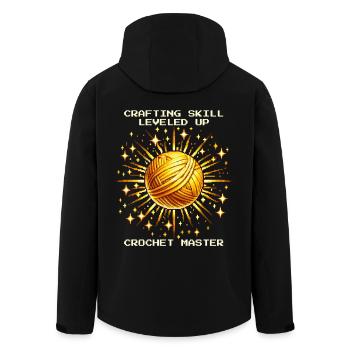 Amélioration du niveau de compétence en crochet | Laine Maître Artisanale - Veste softshell homme en polyester recyclé Stanley/Stella - noir - Dos - AI Model Male 185 light (185cm)