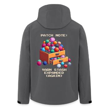 Wollvorrat erweitert | Häkeln Handarbeit Garn DIY - Recycelte Männer Softshell-Jacke von Stanley/Stella - Anthrazit - Hinten - AI Model Male 185 light (185cm)