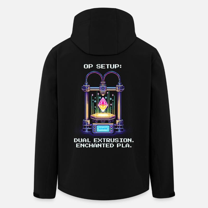 Dual Extrusion Setup | PLA 3D Printing Calibration - Men’s Recycled Softshell Jacket by Stanley/Stella - black