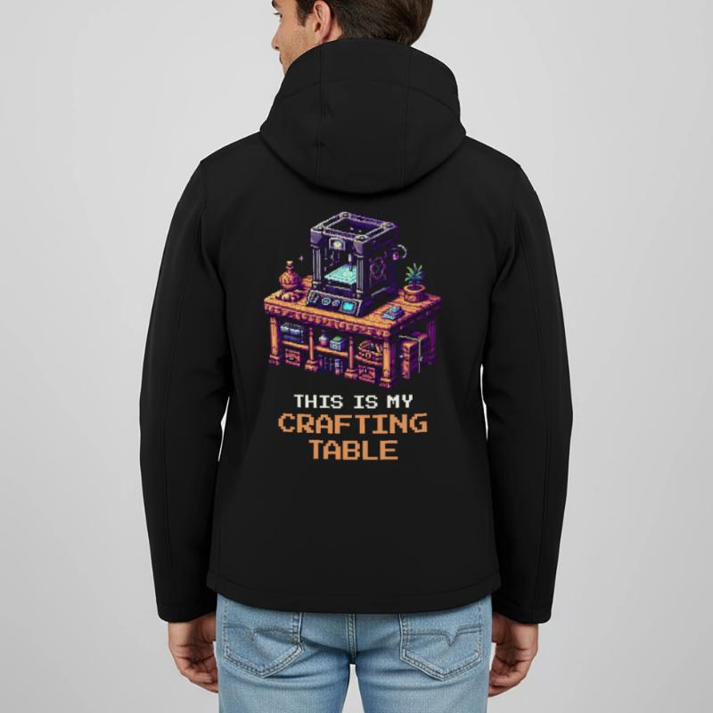 Table d’artisanat d’impression 3D | Imprimer la configuration du lit Veste softshell homme en polyester recyclé Stanley/Stella