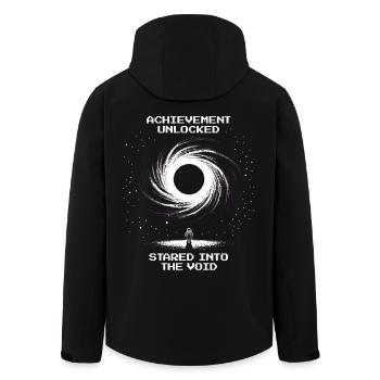 Achievement: A look into space | Astronomy Stars - Men’s Recycled Softshell Jacket by Stanley/Stella - black - Back - AI Model Male 185 light (185cm)