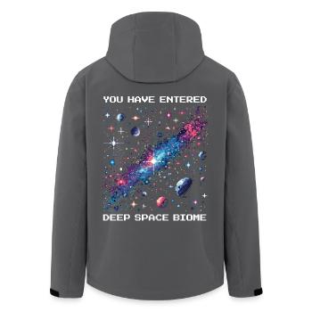 Zone de l’espace lointain | Astronomie Espace Cosmos - Veste softshell homme en polyester recyclé Stanley/Stella - charbon - Dos - AI Model Male 185 light (185cm)