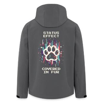 Fur Status Active | Animal Shelter Everyday Animal Hair Level - Men’s Recycled Softshell Jacket by Stanley/Stella - black - Back - AI Model Male 185 light (185cm)