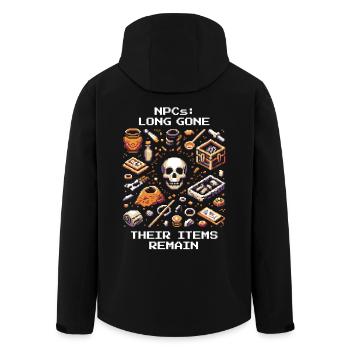Cultures disparues | Artéfacts archéologiques - Veste softshell homme en polyester recyclé Stanley/Stella - noir - Dos - AI Model Male 185 light (185cm)