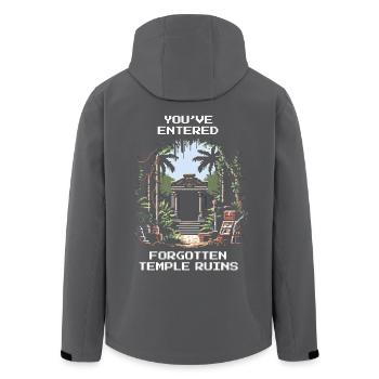 Forgotten Temple | Archaeology Ruins Excavation - Men’s Recycled Softshell Jacket by Stanley/Stella - anthracite - Back - AI Model Male 185 light (185cm)