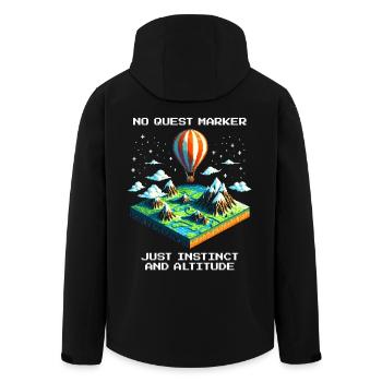 Instinct & Altitude | Balloon ride without signposts - Men’s Recycled Softshell Jacket by Stanley/Stella - black - Back - AI Model Male 185 light (185cm)