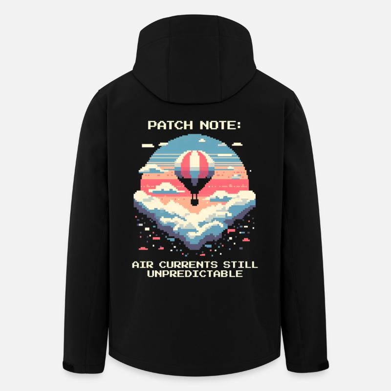 Luftströmung chaotisch | Ballonfahrt Thermik - Recycelte Männer Softshell-Jacke von Stanley/Stella - Schwarz