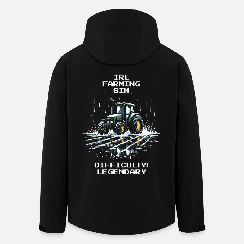IRL Farming | Difficulty: Legendary - Men’s Recycled Softshell Jacket by Stanley/Stella - black