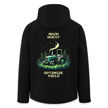 Maximisation du rendement | Agriculture de précision active - Veste softshell homme en polyester recyclé Stanley/Stella - noir - Dos - AI Model Male 185 light (185cm)