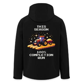 Course de saison | 100 % Récolte et objectifs opérationnels - Veste softshell homme en polyester recyclé Stanley/Stella - noir - Dos - AI Model Male 185 light (185cm)