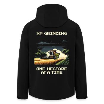 Erfahrungs-Boost | 1 Hektar = 1 Level-Up - Recycelte Männer Softshell-Jacke von Stanley/Stella - Schwarz - Hinten - AI Model Male 185 light (185cm)