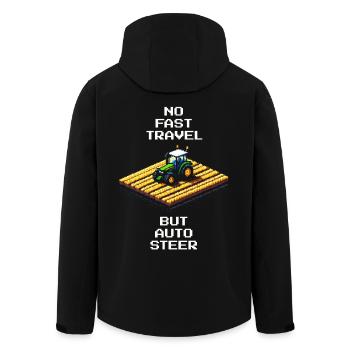 Kein Fast Travel | Autosteer aktiviert - Recycelte Männer Softshell-Jacke von Stanley/Stella - Schwarz - Hinten - AI Model Male 185 light (185cm)
