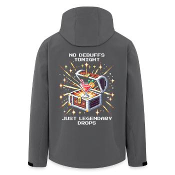 Legendäre Drinks | Keine Debuffs, nur Crits - Recycelte Männer Softshell-Jacke von Stanley/Stella - Anthrazit - Hinten - AI Model Male 185 light (185cm)