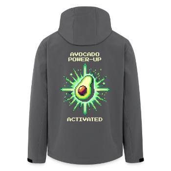 Power-Up: Avocado | Fruchtbuff für Gamer - Recycelte Männer Softshell-Jacke von Stanley/Stella - Anthrazit - Hinten - AI Model Male 185 light (185cm)
